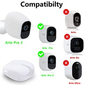 Batmax Set of 3 Silicone Skins for Arlo Pro and Arlo Pro 2 Wire-Free Cameras Covers Protection in Black VMA4200C White