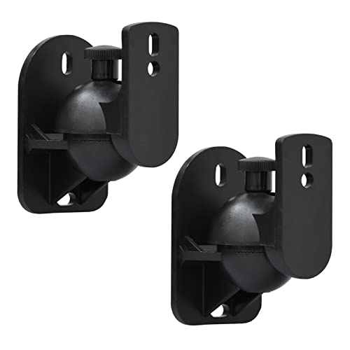 Bealuffe Speaker Wall Mount Brackets, Universal Mount for Surround Sound Speakers, Satellite Speaker Wall Mounting Brackets for Home Theater 2 Pack