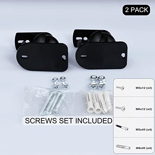 Bealuffe Speaker Wall Mount Brackets, Universal Mount for Surround Sound Speakers, Satellite Speaker Wall Mounting Brackets for Home Theater 2 Pack