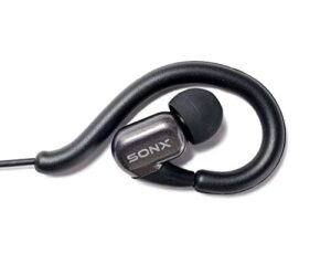 sonxtronic xdr-1000 bb premium fashion soft touch earhook earbud sport running headphones with microphone bass boxes design