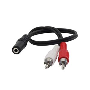 ZRM&E 1pc Audio Y Splitter Adapter Cable Universal 3.5mm Stereo Audio Female Mini Jack to 2 RCA Male Converter Cable 30cm