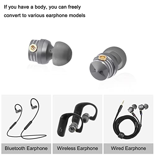 okcsc A800 MMCX Earbuds in-Ear Earbuds 10mm Dynamic Drive Deep HiFi Bass Earphone DIY Detachable Wire Connected to MMCX Cable Metal Earplug MMCX Earbuds No Cable