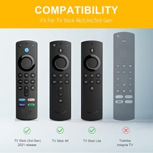 [2 Pack] Fire Stick Remote Cover |Fire Stick 4K Max |FIRE Stick 4K+ 2022 | firestick Lite | (2018-2022 Release (Limegreen+DeepSkyBlue)