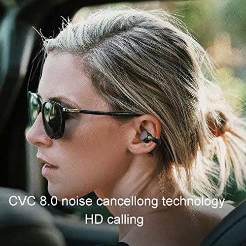 Bone Conduction Headphones Open Ear Wireless Bluetooth Earphones Workout Bone Conducting Ear Phones with Mic Waterproof IPX5 Headphones for Running Sports Cycling Gym Wireless Earbuds with Earhooks