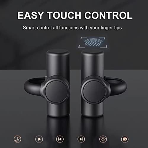 Bone Conduction Headphones Open Ear Wireless Bluetooth Earphones Workout Bone Conducting Ear Phones with Mic Waterproof IPX5 Headphones for Running Sports Cycling Gym Wireless Earbuds with Earhooks