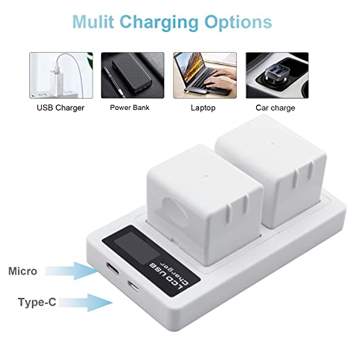 2-Pack Rechargeable Battery and Dual Battery Charge Station Fit for Arlo Ultra Arlo Ultra 2 Arlo Pro 3 Arlo Pro 4 Camera [3.85V/18.48Wh/4800mAh]