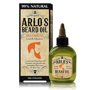 arlo’s 99% natural original beard oil, pro-growth growth enhancer, 2.5 fluid ounce