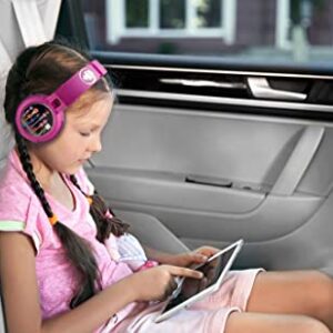 eKids Trolls Kids Bluetooth Headphones, Wireless Headphones with Microphone Includes Aux Cord, Volume Reduced Kids Foldable Headphones for School, Home, or Travel