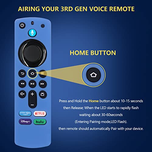 3RD GEN Replacement Voice Remote L5B83G with Cover for Amazon Fire TV Stick (2nd Gen/3rd Gen/Lite/4K) Fire TV Cube (1st Gen and Later) Fire TV (3rd Gen, Pendant Design)