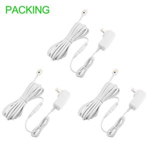 Uogw Charging Cable for Arlo Pro 4/Arlo Ultra 2/Arlo Pro3/Arlo Ultra/, Magnetic Connector, Power Adapter and Power Cable, Weatherproof Outdoor Use- 25ft/7.5M (3Pack,White)