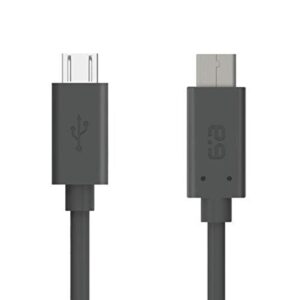 puregear type-c 2.0 to micro use charge and sync cable, black – 4 ft.