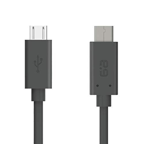 PureGear Type-C 2.0 to Micro Use Charge and Sync Cable, Black - 4 ft.