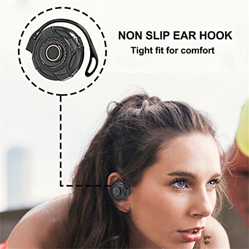 Jiajaja Hanging Ear Comfortable Touch Control Wireless Bluetooth Headphones Game Music Low Delay Clear Call Sports Ear Mounted Hands Free Headset (White)