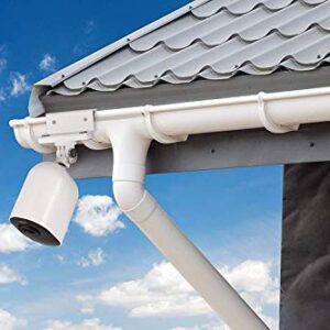 Wasserstein Weatherproof Gutter Mount Compatible with Arlo Pro/Pro2/Pro3/Pro4/ HD/Ultra/Ultra 2 (White)