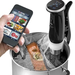 Gourmia GSV150 WiFi Sous Vide Cooker Immersion Pod - 3rd Generation - Powerful & Accurate - App Controlled -1200W - Black - ETL Listed - Free Recipe Book