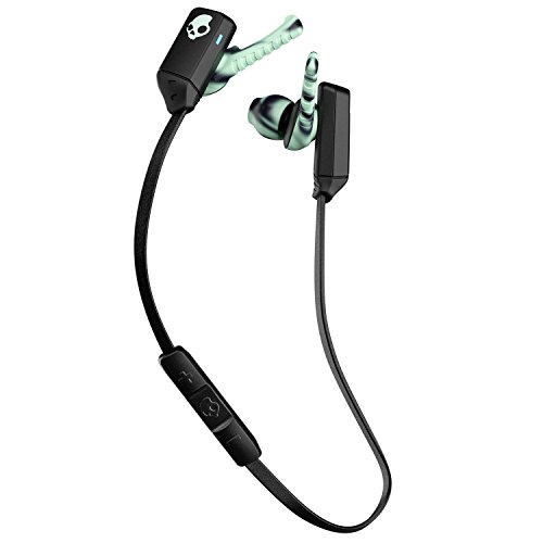 Skullcandy XTFree Bluetooth Wireless Sweat-Resistant Earbud with Microphone, Lightweight and Secure Fit, 6-Hour Rechargeable Battery, Pureclean Tech to Keep Earbuds Fresh, Black/Mint/Swirl