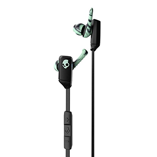 Skullcandy XTFree Bluetooth Wireless Sweat-Resistant Earbud with Microphone, Lightweight and Secure Fit, 6-Hour Rechargeable Battery, Pureclean Tech to Keep Earbuds Fresh, Black/Mint/Swirl