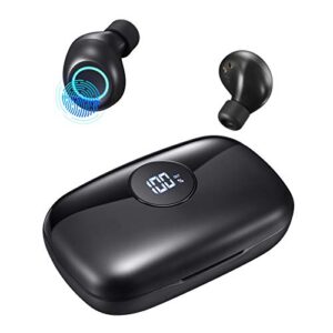 xmythorig true wireless earbuds bluetooth headphones, ipx6 waterproof touch control earphone, cvc8.0 noise reduction for clear call, hifi stereo deep bass audio in-ear headset w/mic for sports…
