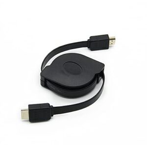 jcnio retractable hdmi 2.0 cable 1.5m/5ft length 4k resolution, black