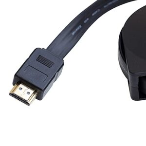 JCNio Retractable HDMI 2.0 Cable 1.5m/5ft Length 4K Resolution, Black