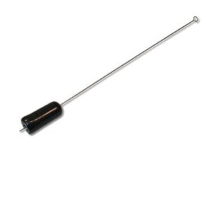 Antenna with Coaxial Connection F Connector for use with Gate receiver 8" long and a protective rubber, Silver, 8 Inch