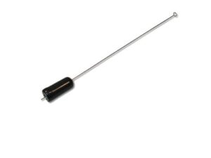 antenna with coaxial connection f connector for use with gate receiver 8″ long and a protective rubber, silver, 8 inch