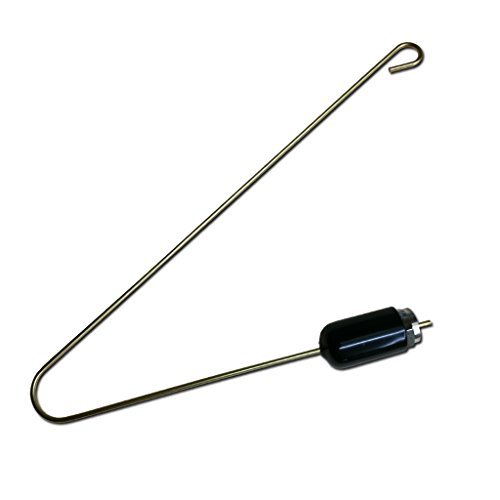 Antenna with Coaxial Connection F Connector for use with Gate receiver 8" long and a protective rubber, Silver, 8 Inch