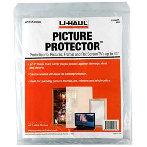 u-haul picture protector – foam cover for artwork, pictures, mirrors, tvs, monitors up to 40″ – 42″ x 38″ cover