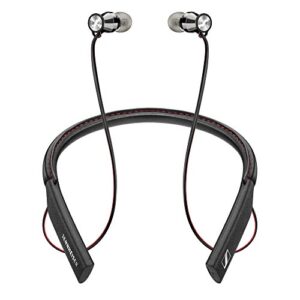 sennheiser hd1 in-ear wireless headphones, bluetooth 4.1 with qualcomm apt-x and aac, nfc one touch pairing, 10 hour battery life, 1.5 hour fast usb charging, multi-connection to 2 devices
