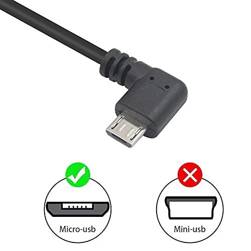 Duttek USB Header to Micro USB Dupont Cable, 90 Degree Right Angle Micro USB Male to 5 Pin Motherboard Female Adapter Dupont Extended Cable 50CM/1.64FT (2-Pack)