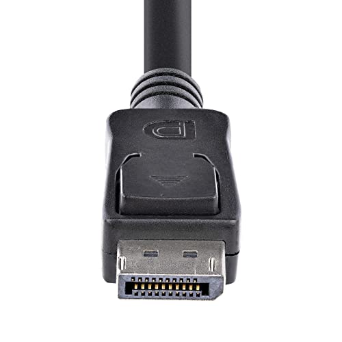 StarTech.com 10 ft DisplayPort 1.2 Cable with Latches - 4K x 2K (4096 x 2160) @ 60Hz - DPCP & HDCP - Male to Male DP Video Monitor Cable (DISPLPORT10L),Black