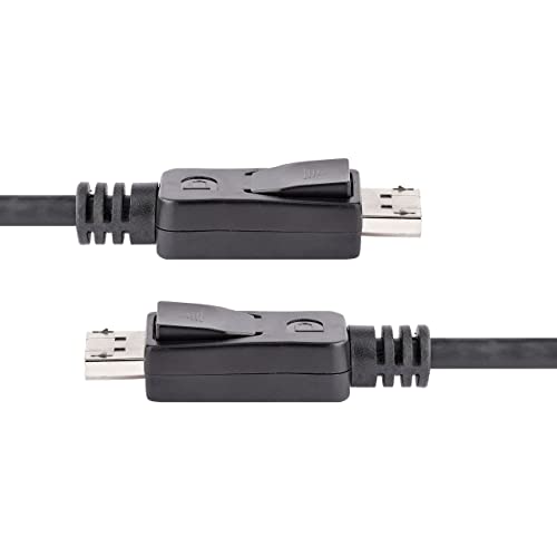 StarTech.com 10 ft DisplayPort 1.2 Cable with Latches - 4K x 2K (4096 x 2160) @ 60Hz - DPCP & HDCP - Male to Male DP Video Monitor Cable (DISPLPORT10L),Black