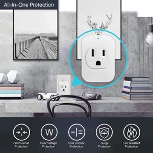 eco4life Smart Plug, WiFi Mini Plug Outlet, Works with Alexa and Google Home, Voice Control, App Remote Control Anywhere, No Hub Needed, UL Certified