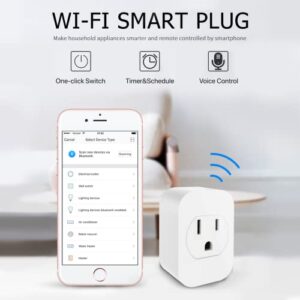 eco4life Smart Plug, WiFi Mini Plug Outlet, Works with Alexa and Google Home, Voice Control, App Remote Control Anywhere, No Hub Needed, UL Certified