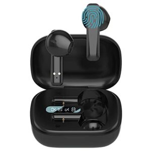 CABLE4U Wireless Earbuds, 40H Playtime Bluetooth Earphones Touch Control for iPhone & Android, IPX7 Waterproof Wireless Bluetooth Earbuds with LED Display Mic Earphone in-Ear for Work Sports Travel