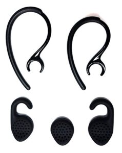 replacement set ear gels ear hooks compatible with jabra extreme & jabra extreme2 headset ear hooks ear loops earhooks earloops earclips stabilizers eargels earbuds eartips earstabilizers