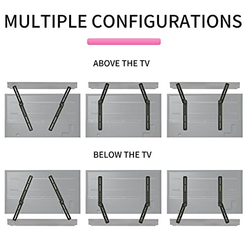 Universal Sound Bar TV Mount Bracket for Mounting Above or Under TV, Fits Most 23 to 65 Inch TVs, up to 22 lbs by XINLEI SBR301