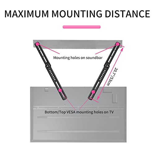 Universal Sound Bar TV Mount Bracket for Mounting Above or Under TV, Fits Most 23 to 65 Inch TVs, up to 22 lbs by XINLEI SBR301