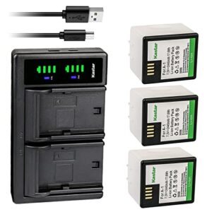 Kastar 3-Pack Battery + LTD2 USB Charger Compatible with Arlo A-1, A-1B, A-1C, P/N: 308-10029-01 Battery, Arlo Pro, VMC4030, Arlo Pro2, Pro 2, Arlo Security Light VMA4400 Netgear, Arlo VMS4230-100PAS