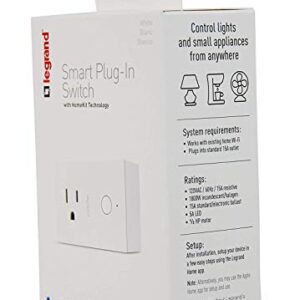 Legrand, Smart Plug, Smart Outlet, Apple Homekit, Quick Setup On iOS (iPhone or iPad), No Hub Required, HKRP10