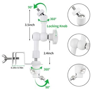 ALERTCAM 2-in-1 Weatherproof Gutter Mount for Arlo Solar Panel and Arlo Pro/Arlo Pro 2/Arlo Pro 3/Arlo Pro 4/Arlo Ulra Security Camera, Perfect Angle to Get Adequate Sunlight - White
