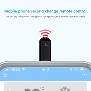 R09 Mini Smartphone IR Remote Controller Adapter for iOS Smart Phone Mini Infrared Universal Control All in One Air Conditioner/TV/DVD/STB (Black-Lightning)