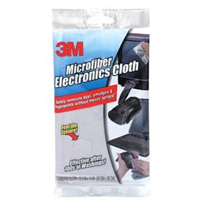 3M Products - 3M - Microfiber Electronics Cleaning Cloth, 12.5 x 14.1, White - Sold As 1 Each - Keeps computers, monitors, TV screens, CD/DVD players and other electronic devices free from dust and smudges. - Safe to use on virtually any surface in the ho