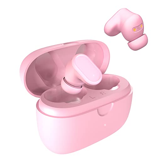 ZZN Active Noise Cancelling Earbuds, Bluetooth 5.2 True Wireless Earbuds with Transparency Mode, 2 Microphone, Deep Bass, Smart Touch Control, in-Ear Bluetooth Earbuds for iPhone Android Pink