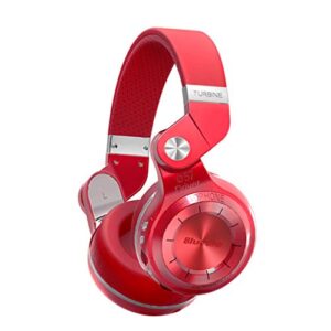 wireless bluetooth headphones over-ear wireless foldable headphones game type, subwoofer, long standby deep bass with mic sd card headset for pc/cell phones/tv,red