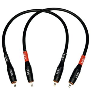 CESS-075-1f Heavy Duty Waterproof Phono RCA Male to Male Patch Cable (1 FT)