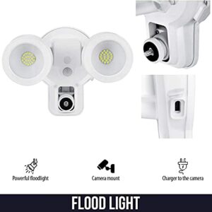 Wasserstein 3-in-1 Floodlight, Charger & Mount, Compatible with Arlo Essential Spotlight/XL Spotlight Camera, Turn The Arlo Camera into a Powerful Floodlight (Arlo Camera NOT Included)