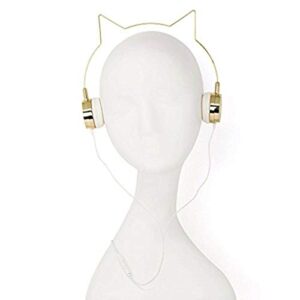 lux accessories gold cat ears edition wireless headphones fashion microphone headset