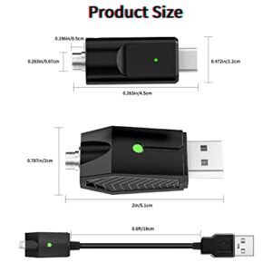 Knaive USB Thread Cable USB Pen Portable Power Protection with LED Indicator [𝟑-𝗣𝗮𝗰𝗸]