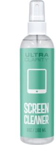 ultra clarity screen cleaning spray 6oz, led lcd tv, phone screen, laptop, tablet, touchscreen, optical grade streak-free cleaner